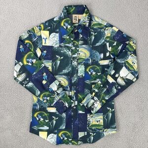 VTG 70's Kennington Ltd Fantasia Button Down Shirt Men Large Disney Mickey Mouse